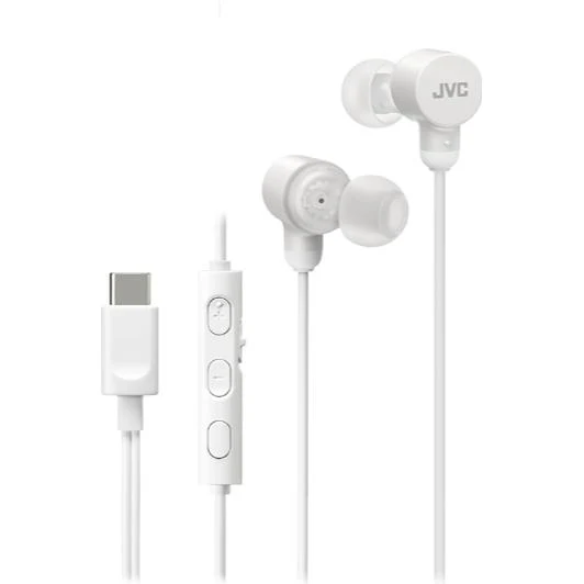 Écouteurs Intra-auriculaire Hi-Res filaire USB-C, JVC HA-FR29UC-W- Blanc Coco