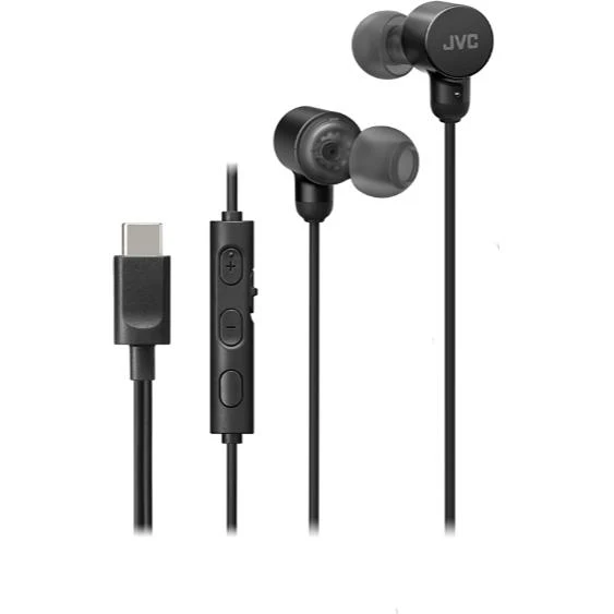 Écouteurs Intra-auriculaire Hi-Res filaire USB-C, JVC HA-FR29UC-B - Noir Olive