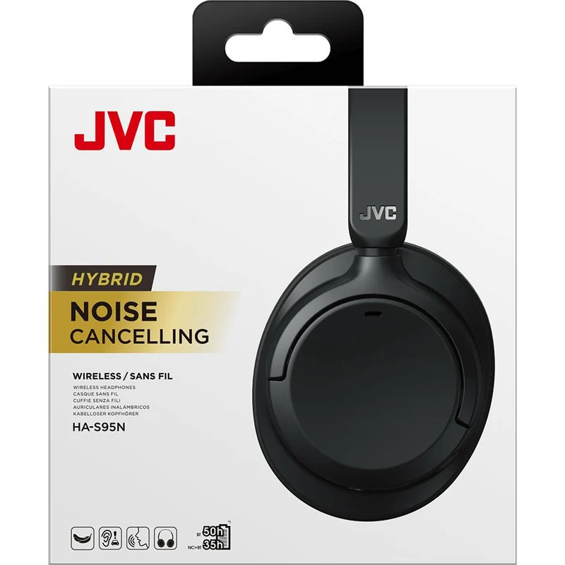 Casque sans fil avec suppression De Bruit, JVC HA-S95N - Noir