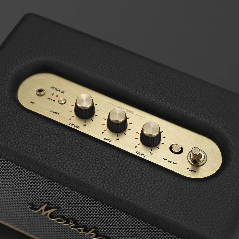 Enceinte portable sans fil Bluetooth, Marshall ACTON III-BK - Noir