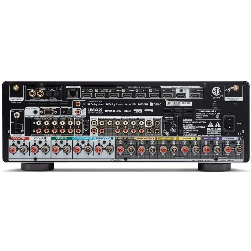 Récepteur Réseau AV 9.4 canaux 115W 8K UHD HEOS, Marantz CINEMA 50