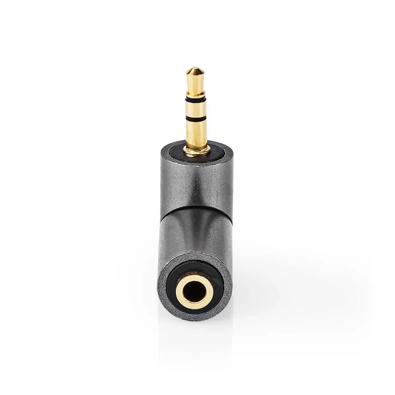 Stereo-Audioadapter 3,5 mm Male - 3,5 mm Female - Verguld