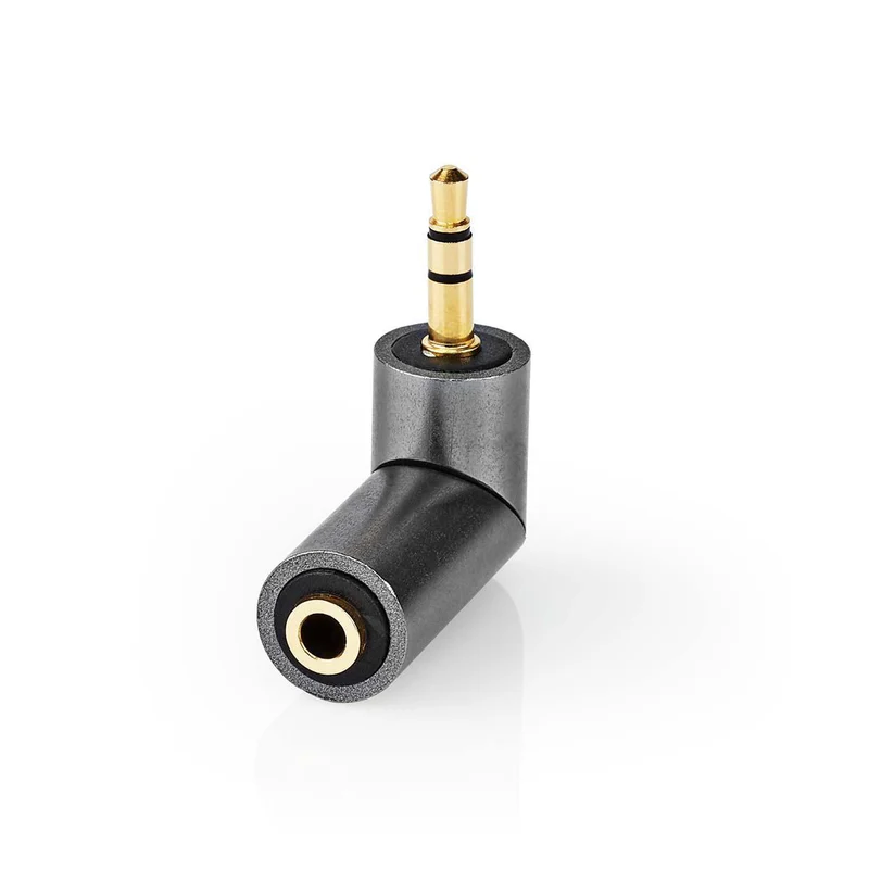 Stereo-Audioadapter 3,5 mm Male - 3,5 mm Female - Verguld