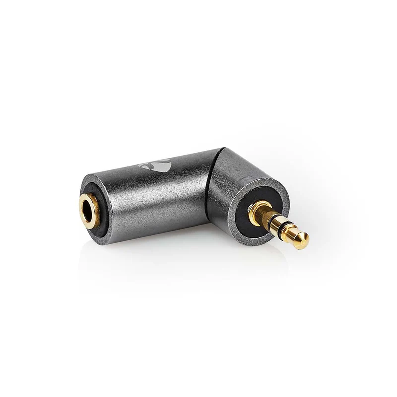 Stereo-Audioadapter 3,5 mm Male - 3,5 mm Female - Verguld