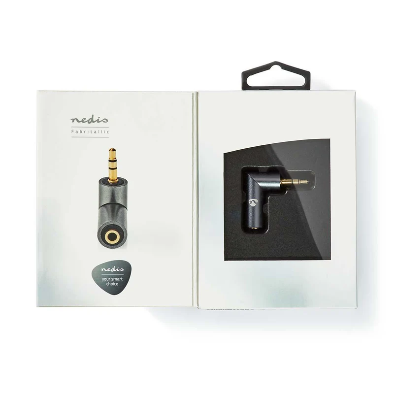 Stereo-Audioadapter 3,5 mm Male - 3,5 mm Female - Verguld