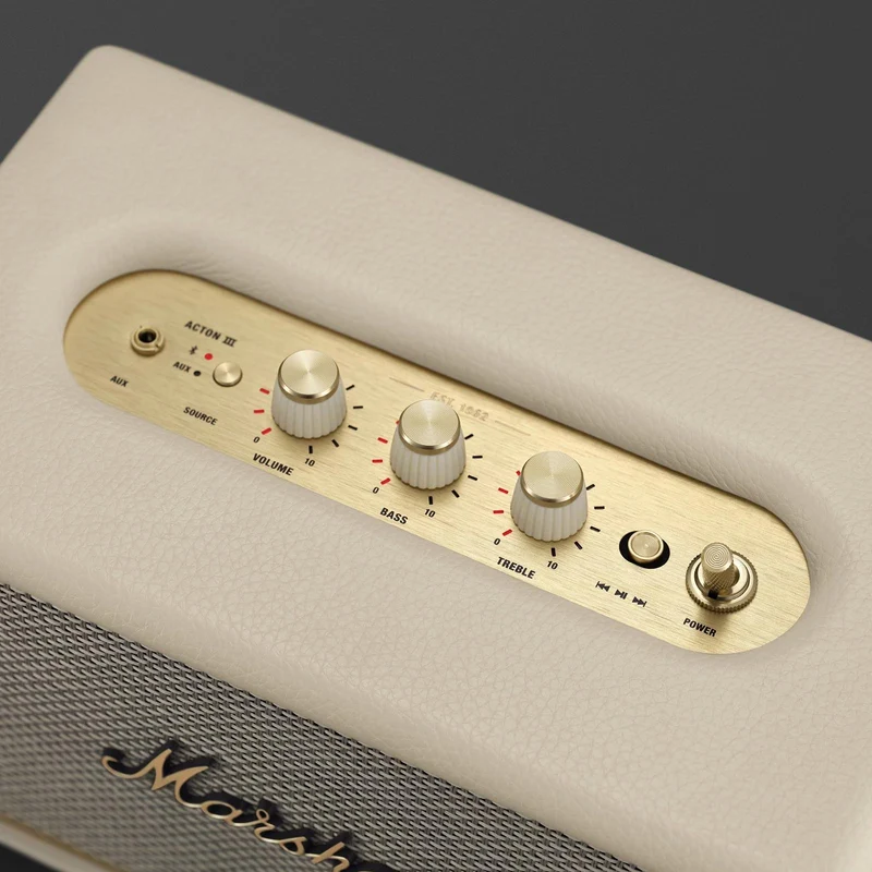 Enceinte portable sans fil Bluetooth, Marshall ACTON III-CRM - Creme