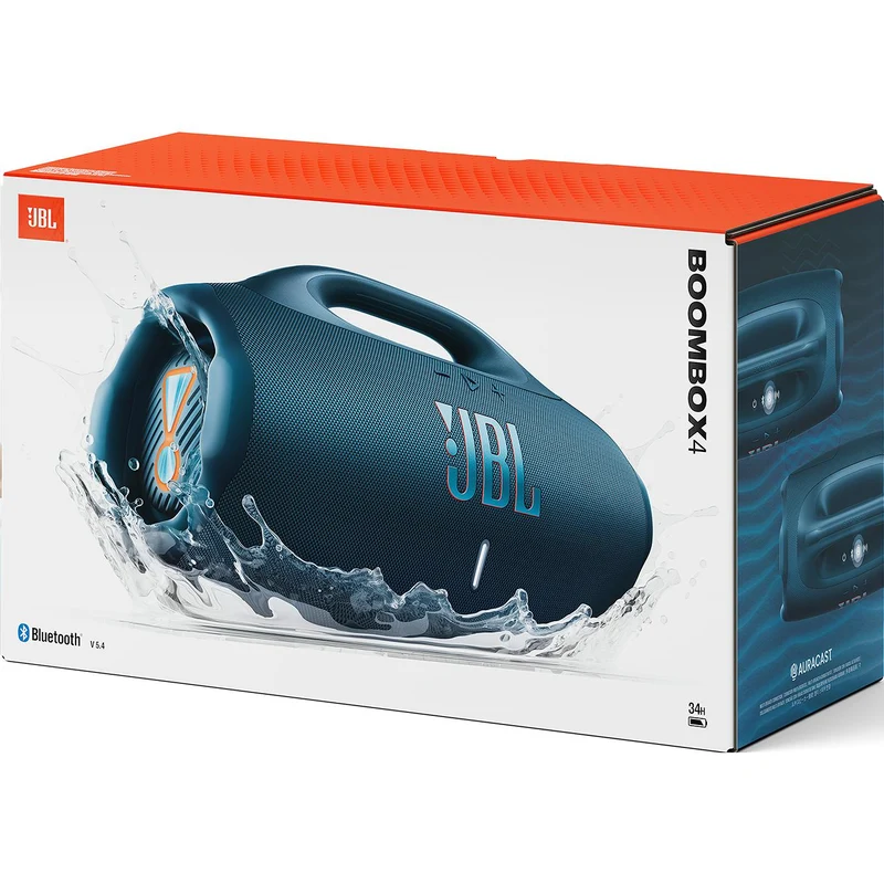 Enceinte portable sans fil Bluetooth 60W, JBL BOOMBOX 4 - Bleu