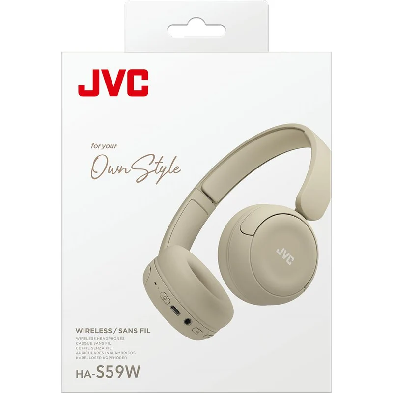 Casque d'écoute Bluetooth, JVC HA-S59W- C - Beige