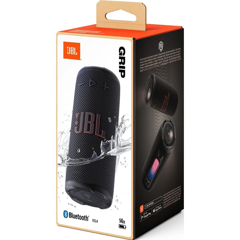 Enceinte portable sans fil Bluetooth étanche à l'eau, GRIP - Noir