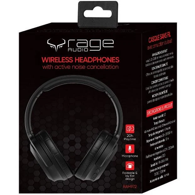Casque d'écoute sans fil NC, RAGE RAH972 - NOIR