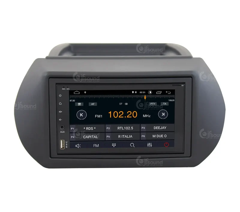 JF SOUND JF-227-X7C-FF-PRO – Autoradio Android avec DSP pour Fiat Fiorino, Qubo & Peugeot Bipper (depuis 2007)