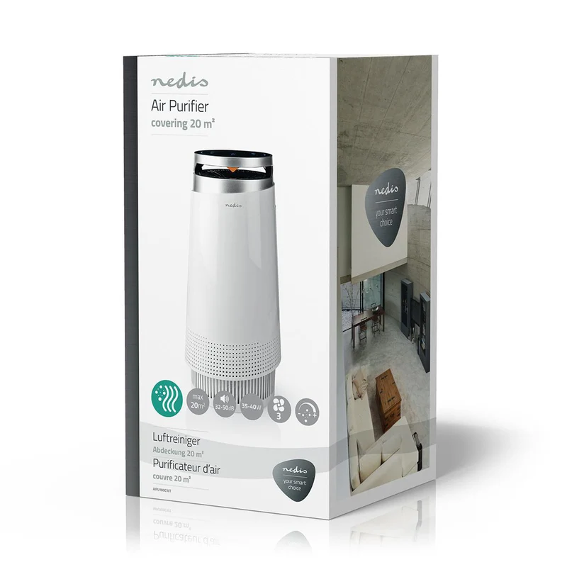 Luchtreiniger Geschikt voor ruimtes tot: 20 m² - Clean Air Delivery Rate (CADR): 130 m³/h - Luchtkwaliteitsindicator