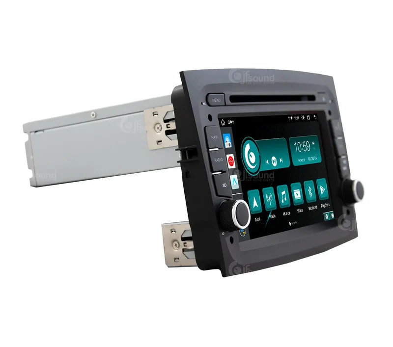 JF SOUND JF-037FD-X9C-PRO – Autoradio Android 10" avec navigation et 4G pour Fiat Doblò (2015–2022)