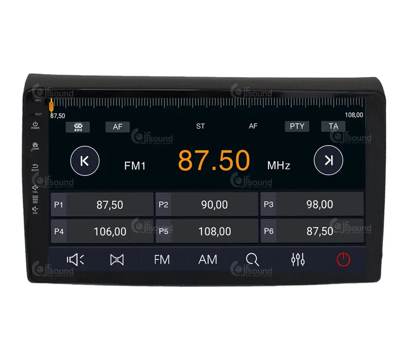 JF SOUND JF-039FB-X9C-PRO – Autoradio Android 9" avec navigation et 4G pour Fiat Bravo (2007–2014)