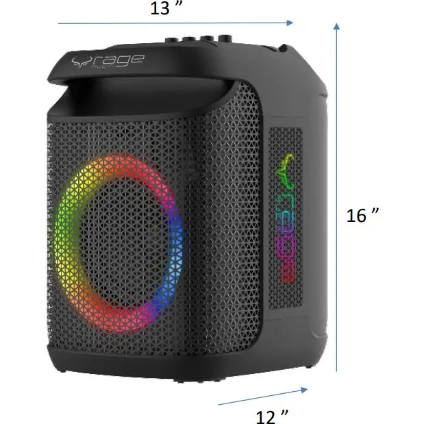 Haut-parleur sans fil Batterie 8 HRS PB 120W Bluetooth Micro inclus. RAGE BTSMC8