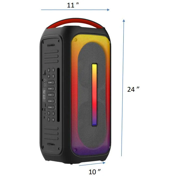 Haut-parleur sans fil Batterie 9.5 HRS PB 2 X 60W Bluetooth Micro inclus. RAGE BTS3651