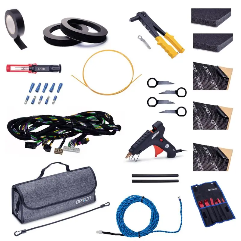 OPTION SET-177 – Système DSP + Subwoofer + Haut-parleurs avant pour Skoda Octavia III | V3 | Plug & Play