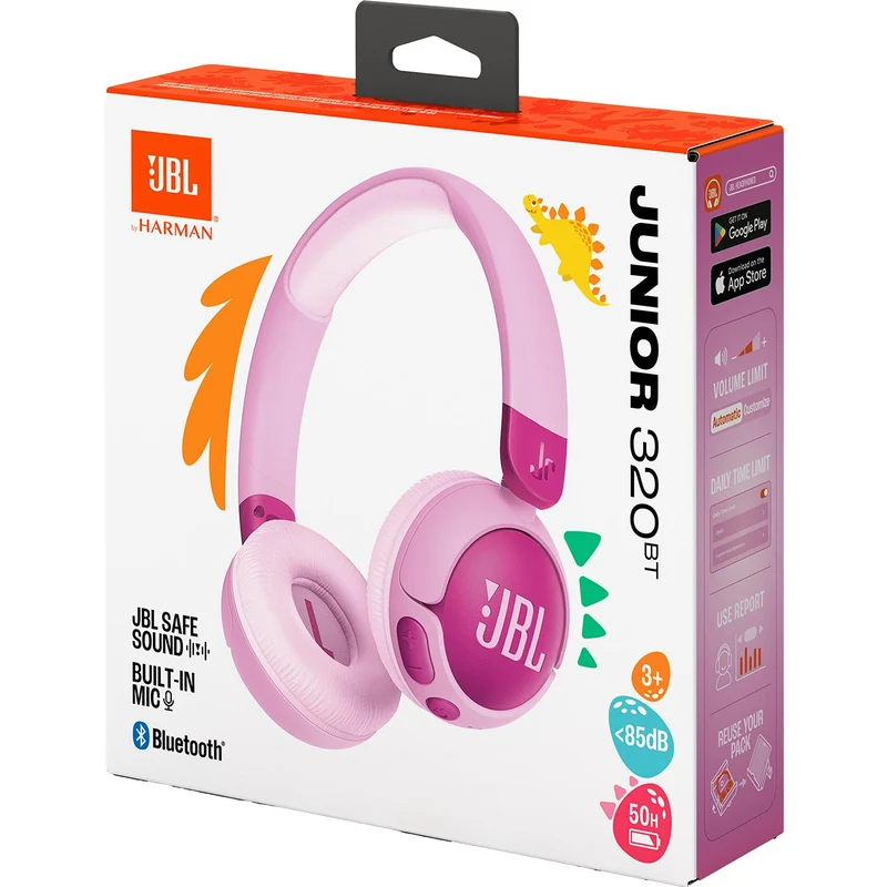 Casque d'écoute supra-auriculaire Bluetoothpour enfants, JBL JR320 BT-pourpre