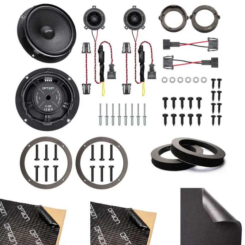 OPTION SET-155 – Kit Audio Seat Leon 5F Seat Sound System – DSP Amplificateur + Haut-Parleurs Avant/Arrière