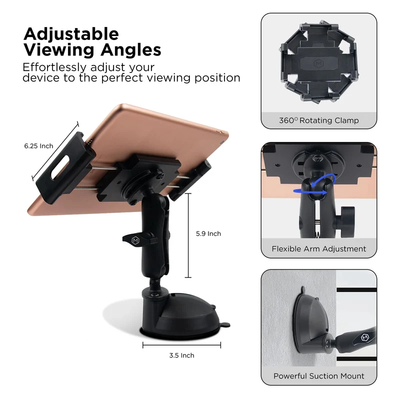 Support à ventouse unique pour tablette, iPad, téléphone