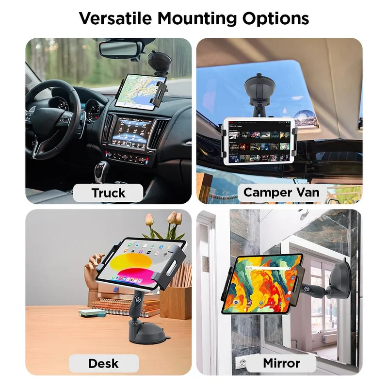 Support à ventouse unique pour tablette, iPad, téléphone