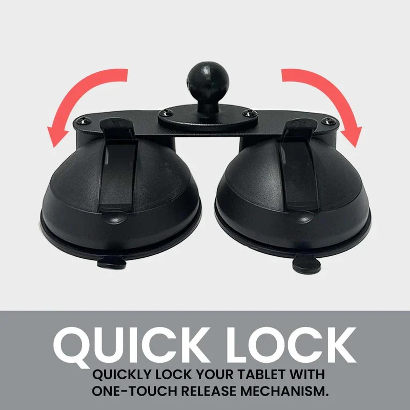 Support à double ventouse pour tablette, iPad, téléphone