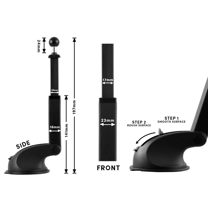 Simpl Touch 2.0 - Support magnétique 360° pour tableau de bord et pare-brise