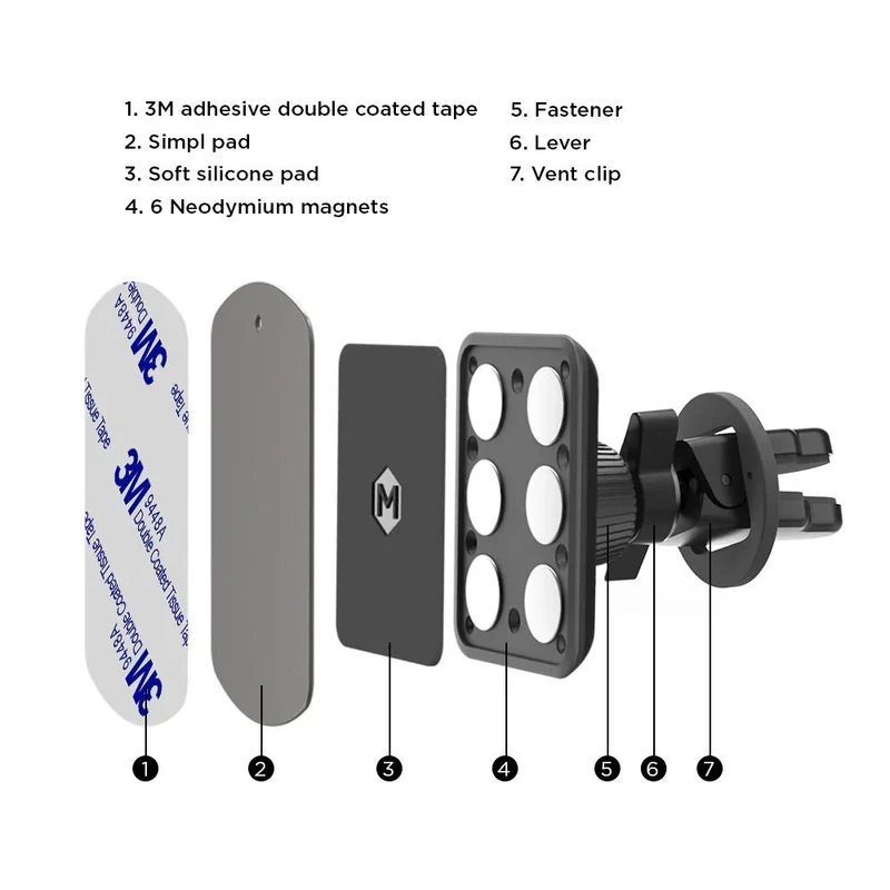 Simpl Touch - Support magnétique pour bouche d'aération