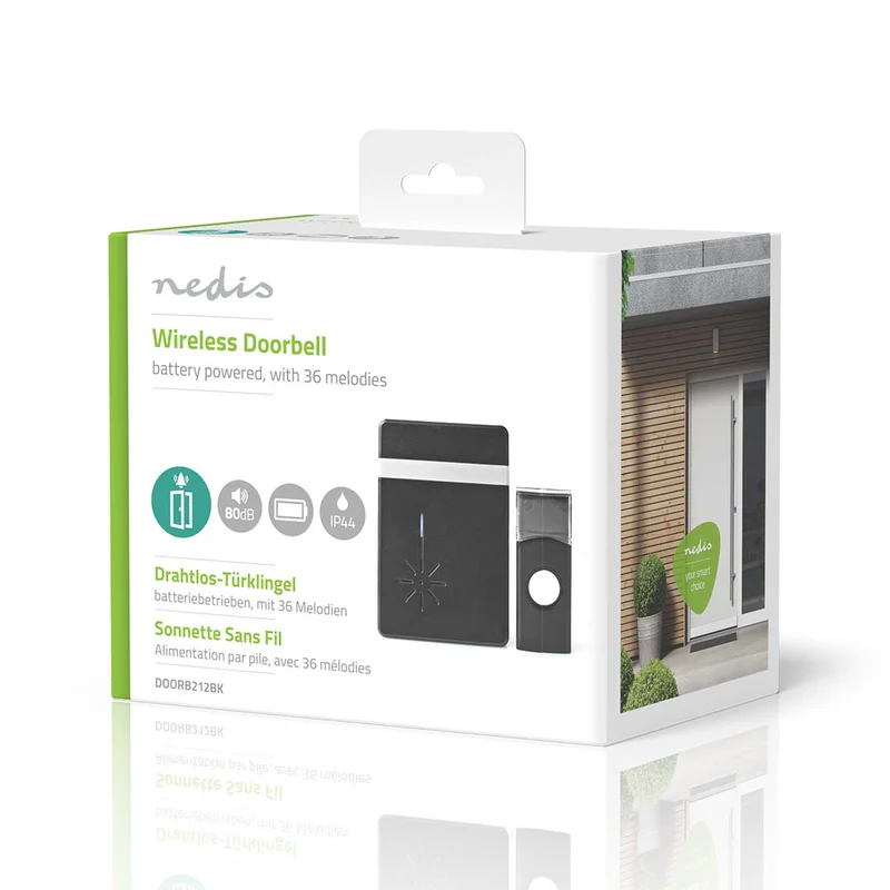 Draadloze Deurbelset Batterij Gevoed - 3 V DC - 1x CR2032