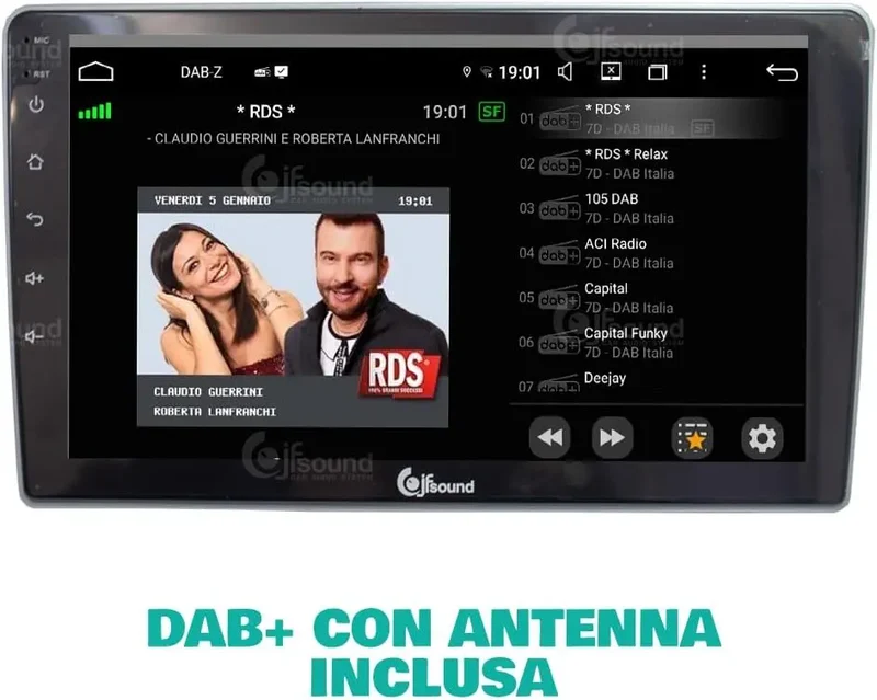 JF SOUND JF-039AM-X7C-PRO – Autoradio Android 9" HD pour Alfa Romeo Mito