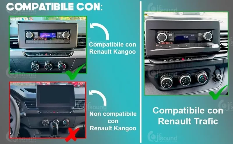 JF SOUND JF-011-X9C-RK-PRO – Autoradio Android 10" HD pour Renault Kangoo / Trafic / Nissan Primastar-PRO