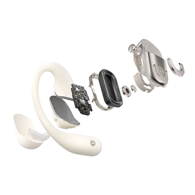 Casque Sport BT à conduction osseuse sans fil OpenFit 2, Shokz T920 - Beige