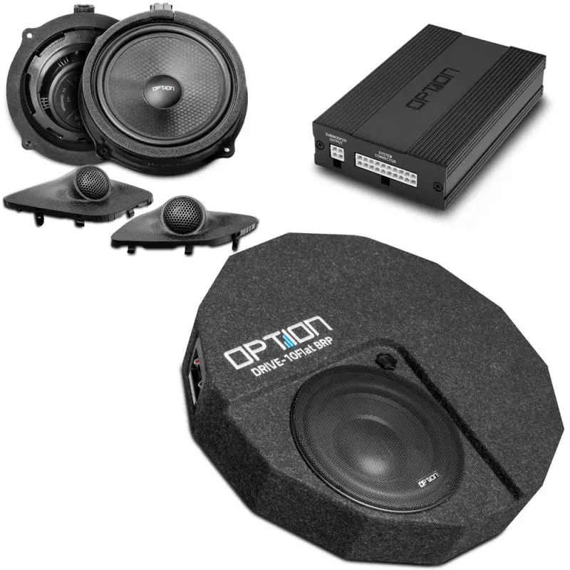 OPTION SET-241 – Système audio pour Hyundai i30 PD (2017–2020) | Amplificateur DSP + Subwoofer + Haut-parleurs avant