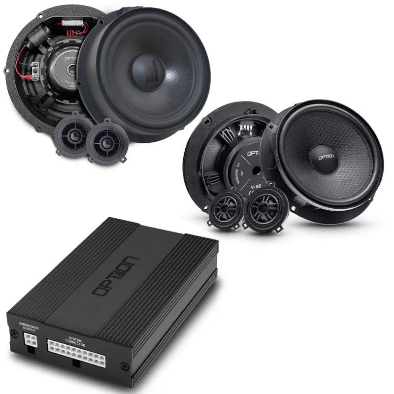OPTION SET-226 – Système audio VW Tiguan II V2 | DSP6 + Haut-parleurs avant/arrière + Subwoofer optionnel
