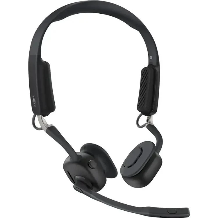 Casque Stéreo BT à conduction osseuse avec Microphone Perche Antibruit OpenMEET, Shokz 610-AN-BK
