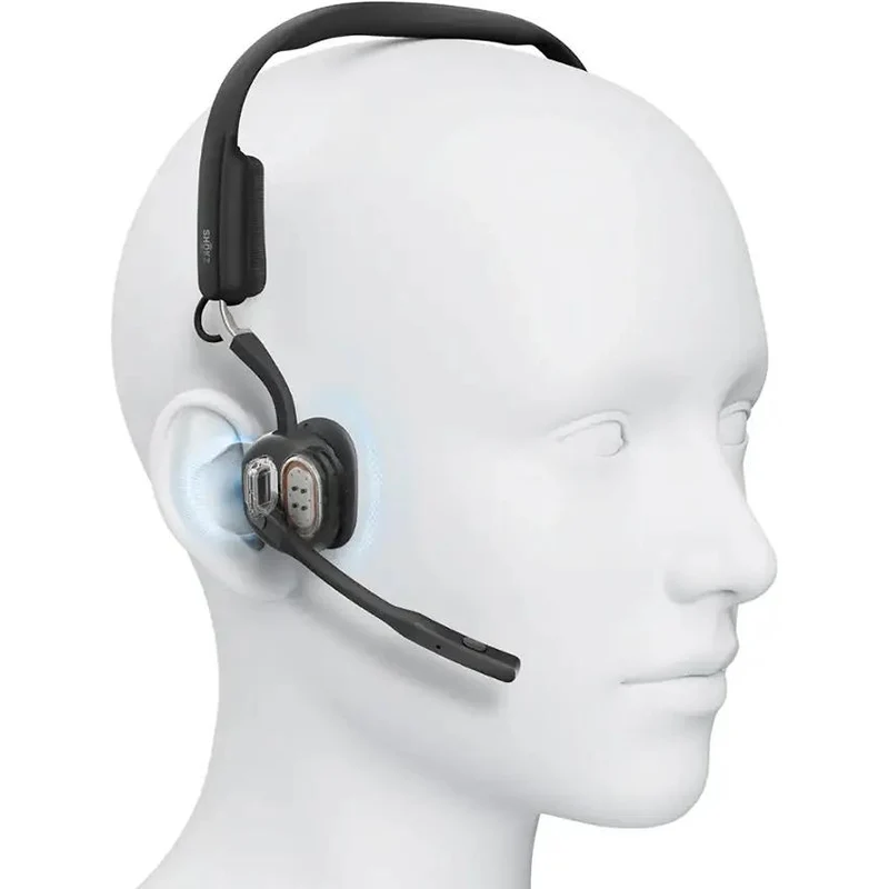 Casque Stéreo BT à conduction osseuse avec Microphone Perche Antibruit OpenMEET, Shokz 610-AN-BK