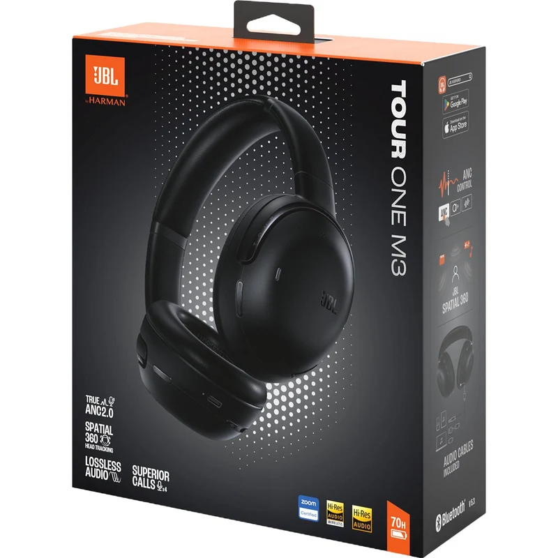 Casque circum-auriculaire BT à réduction de bruit, JBL TOURONEM3- Noir