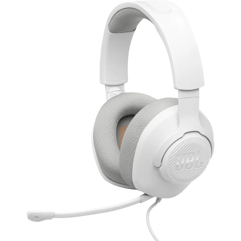 Casque gaming professionnel PC filaire, JBL Quantum 100M2 - Blanc