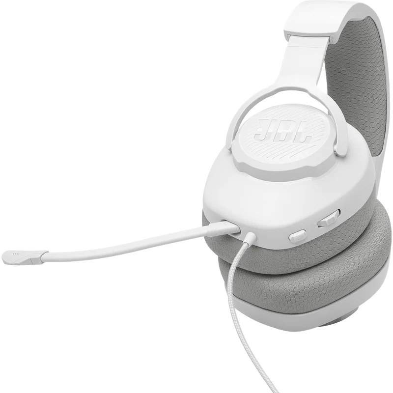 Casque gaming professionnel PC filaire, JBL Quantum 100M2 - Blanc