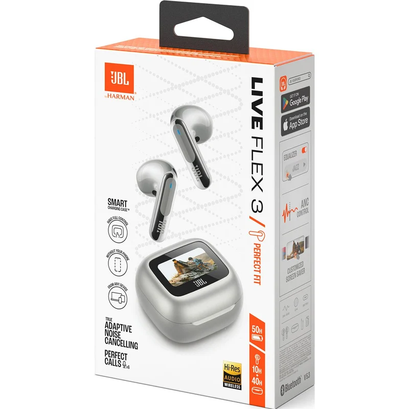 Écouteurs boutons sans fil NC, JBL LIVEFLEX3 - Argent