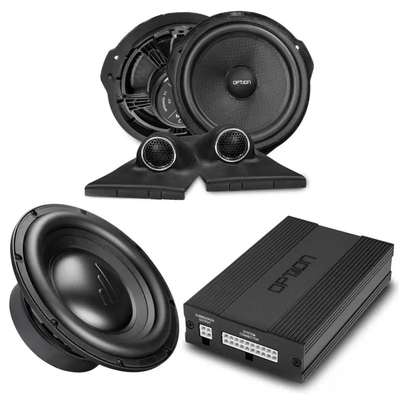 OPTION SET-267 – Système audio pour Mercedes V-Klasse W447 Avant Facelift avec Burmester | DSP6 + Subwoofer + Haut-parleurs avant | Plug & Play