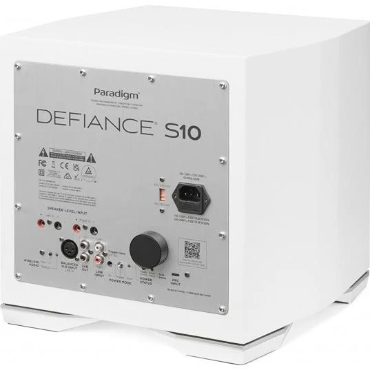 Caisson de grave 10po 200W, Paradigm Defiance S10 - Blanc Satiné