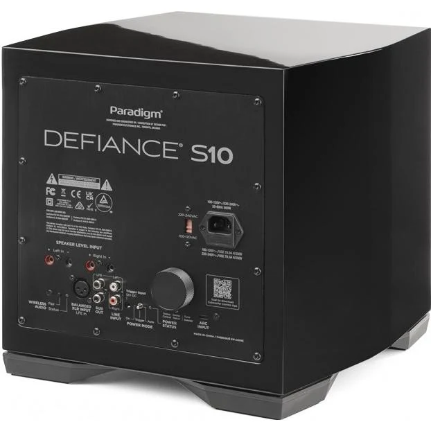 Caisson de grave 10po 500W, Paradigm Defiance S10 - Noir Satiné