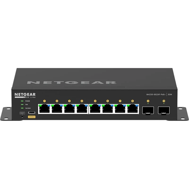 Commutateur géré 24 ports10 PoE ou 4PoE+, NETGEAR GSM4210PX-100NAS