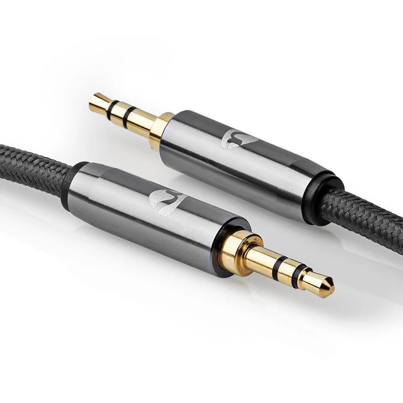 Stereo-Audiokabel 3,5 mm Male - 3,5 mm Male - Verguld