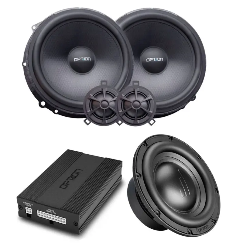 OPTION SET-142 – DSP Soundsystem + Subwoofer + Haut-parleurs avant pour Seat / Cupra Leon (KL) avec Beats | Plug & Play