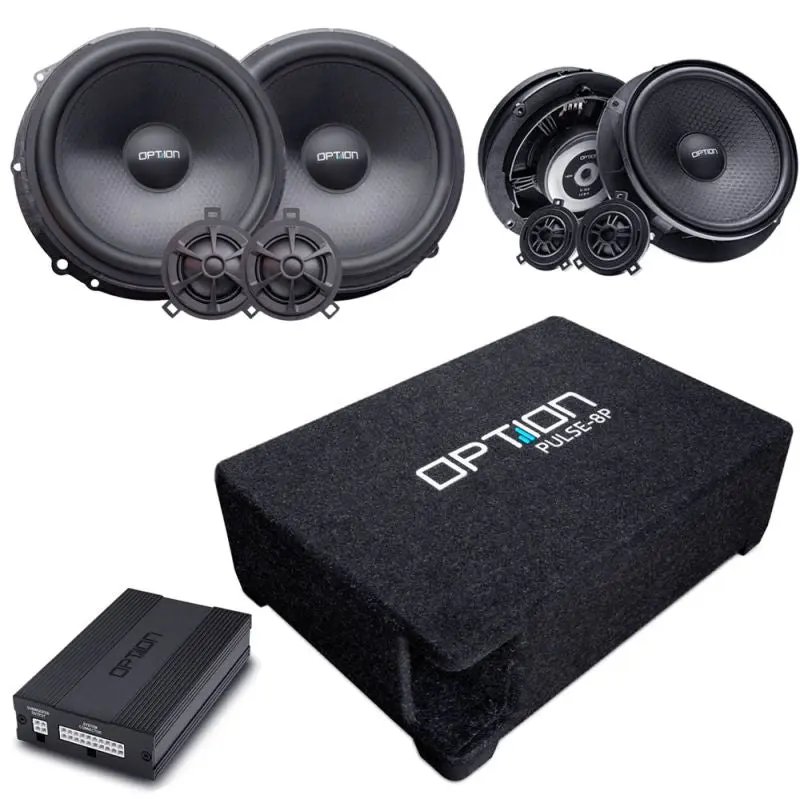 OPTION SET-135 – Système audio complet Cupra Formentor (4CH Standard) avec DSP, haut-parleurs avant et arrière + subwoofer