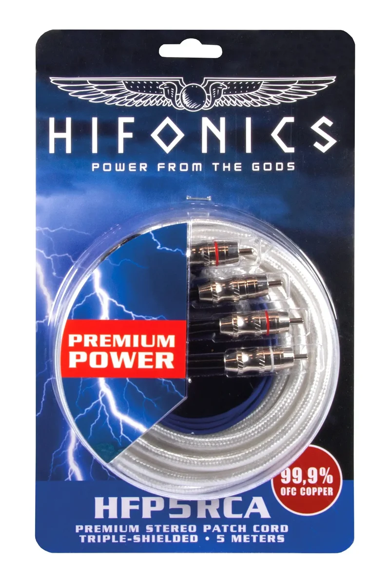 HIFONICS HFP5RCA - Câble RCA Premium 5m