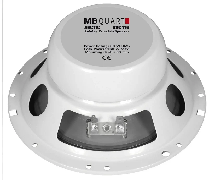 MB QUART ASC116 - Kit Coaxial 2 Voies 16,5 cm pour Usage Extérieur