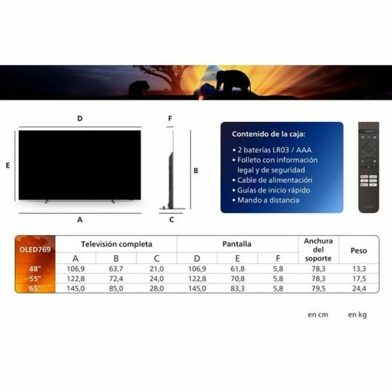 Téléviseur intelligent Philips 55OLED769 4K Ultra HD OLED AMD FreeSync 55"